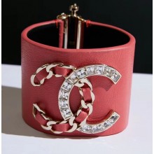 Chanel CC Leather Cuff AB0005 Red 2018