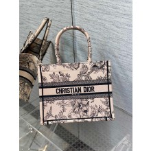 Dior Small Book Tote Bag in Powder Pink Jardin Botanique Embroidery 2022