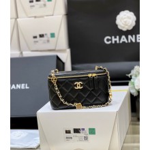 Chanel Clutch with Chain in Lambskin AP3416 black 2023(original quality)