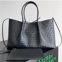 bottega veneta MEDIUM Intrecciato silky calf leather Pinacoteca BAG  Black/fondant 2025