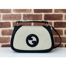Gucci Blondie medium top handle bag in black canvas 815716 2024