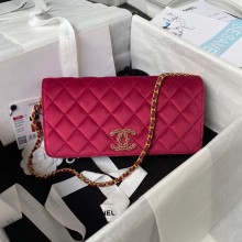 Chanel Clutch with Chain in VELVET AP3363 pink 2023