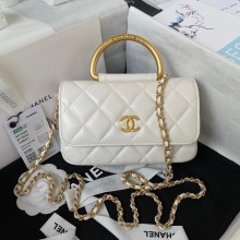 Chanel Clutch with Chain in Lambskin AP3485 WHITE 2023