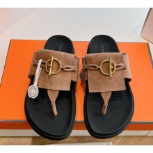 Hermès women/men Joyce sandal brun fumé 2025