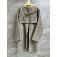 hermes cashmere long coat gray 2024