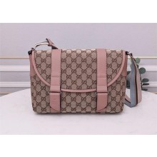 Gucci Medium Messenger Bag in GG canvas pink 2024