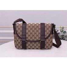 Gucci Medium Messenger Bag in GG canvas coffee 2024