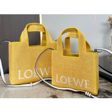 loewe anagram basket tote bag yellow 2023