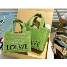 loewe anagram basket tote bag green 2023