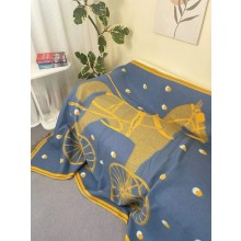 Hermès Cheval Cabriolet WOOL Blanket blue 2024