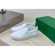 Bottega Veneta women'/men's Crocodile Low Top Sneakers in white 2024