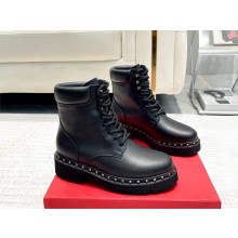 Valentino ROCKSTUD CALFSKIN COMBAT BOOT WITH MATCHING STUDS 50MM 2023