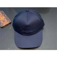SAINT LAURENT cap in gabardine navy blue 2024