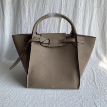 Celine Grained Calfskin Small Bigger Tote Bag Grey