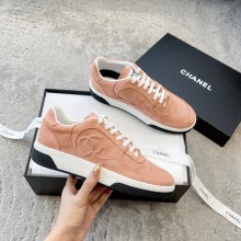 Chanel Suede Kidskin Sneakers G45079 rose 2023