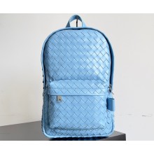 Bottega Veneta Small Intrecciato leather Backpack Bag Sky Blue 2023