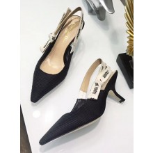 Dior Heel 6.5cm J'Adior Slingback Pumps High-Heeled Shoe Technical Fabric/Canvas Black 2018 