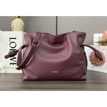 Loewe Medium Flamenco Clutch Bag in Nappa Calfskin burgundy