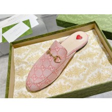 Gucci pink canvas Women's GG Princetown slipper 423514 2023