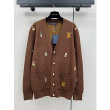 LOUIS VUITTON Embroidered Cotton Cardigan 1AFIUX 2024 spring