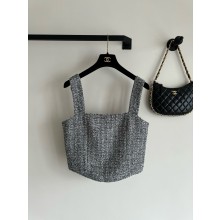 chanel Tweed White & Black top P76697 2024