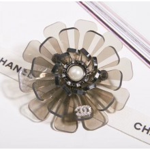 Chanel Bloom Brooch AB0225 Gray/Pearly White/Crystal 2018