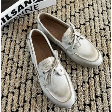 Miu Miu Unlined bleached Loafers white 2024