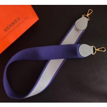 Hermes Wide Fabric Shoulder Strap Violet/Grey
