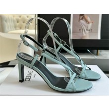 CELINE SOIR CRISS CROSS SANDAL WITH TRIOMPHE in LAMBSKIN soft blue 2024