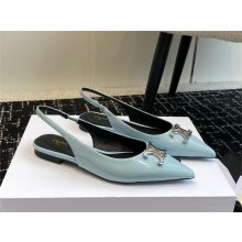 CELINE ALMA TRIOMPHE FLAT SLINGBACK in LAMBSKIN Soft Blue 2024