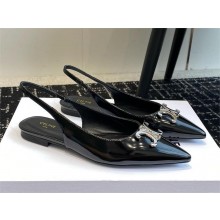 CELINE ALMA TRIOMPHE FLAT SLINGBACK in LAMBSKIN black 2024