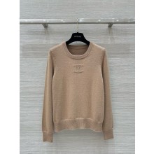 celine crew neck sweater in heritage cashmere tan 2024