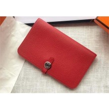 Hermes Dogon Duo Wallet in togo leather VERMILLON