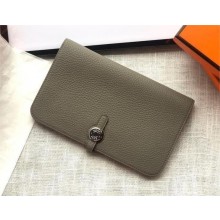 Hermes Dogon Duo Wallet in togo leather TAUPE GREY