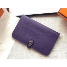 Hermes Dogon Duo Wallet in togo leather VIOLET