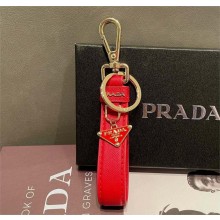 PRADA Saffiano leather keychain red 2025