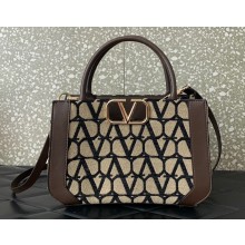 Valentino Small Vlogo Signature Toile Iconographe Handbag 0360 Coffee 2023