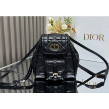 Dior Small Dior Caro Backpack Black Macrocannage Lambskin 2024