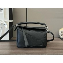 Loewe Mini Puzzle bag in classic calfskin black 2024