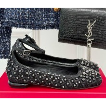Roger Vivier Viv' Podium Ballerinas in sequins black 2024