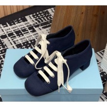 Prada lace-up cloth pumps blue 2024