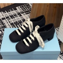Prada lace-up cloth pumps black 2024