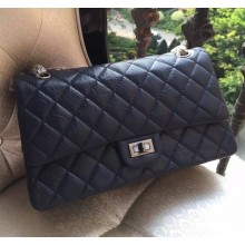Chanel Medium Aged Calfskin & Ruthenium Metal Black 2.55 Flap Bag