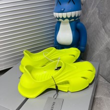 balenciaga Mold Closed in neon yellow rubber 
