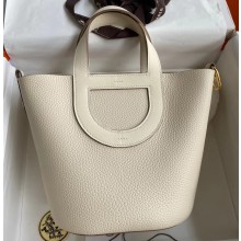 Hermes In-The-Loop Tote Bag In Original Togo Leather Creamy with Gold Hardware (Full Handmade Quality)