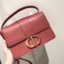 Dior 30 Montaigne Flap Bag in Smooth Calfskin red and CD Clasp 2019