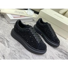 Alexander McQueen Women's Crystal-embellished Oversized Sneaker in black 2023