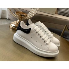 Alexander McQueen Women's Oversized Sneaker with crystal-embellishment in White/jet black 2023