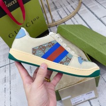 gucci blue Women's Screener sneaker with crystals 677423 2021