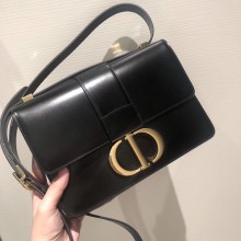 Dior 30 Montaigne Flap Bag in Smooth Calfskin Black and CD Clasp 2019